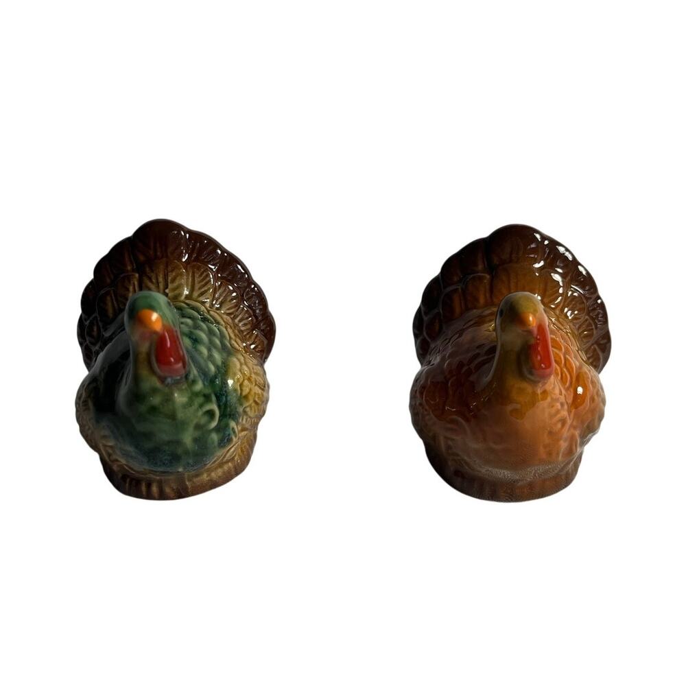 Vintage Turkey Salt & Pepper Shakers Fall Thanksgiving Entertaining Birds